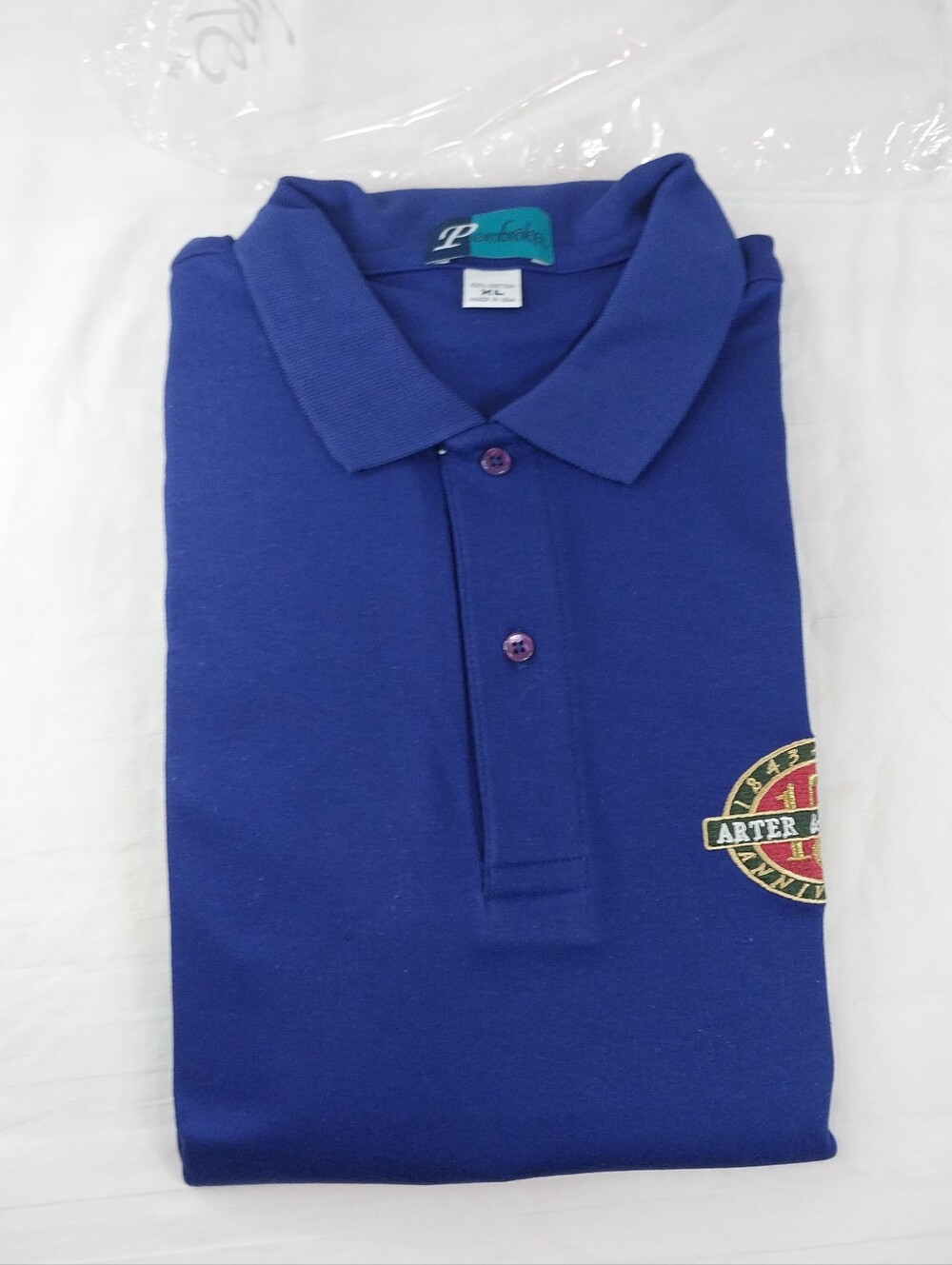 NIP Pembroke size XL men's blue short sleeve polo shirt